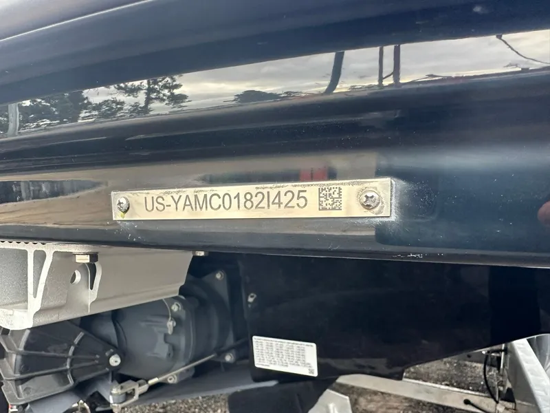 Slide: The Image of 2025 Yamaha Boats AR220 hull identification number plate. - 24