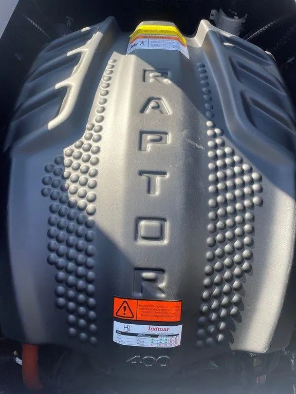 Slide: The Image of 2025 Moomba Mondo engine with "Raptor" branding, featuring textured cover design. - 47