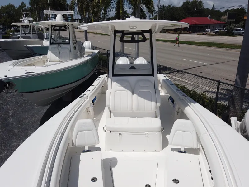 Slide: The Image of 2025 Regulator 25 boat with spacious seating and modern design. - 16