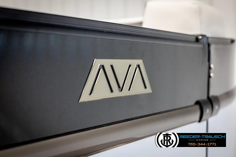 Slide: The Image of 2025 Avalon Catalina QL boat logo with Reeder-Trausch Marine branding. - 42