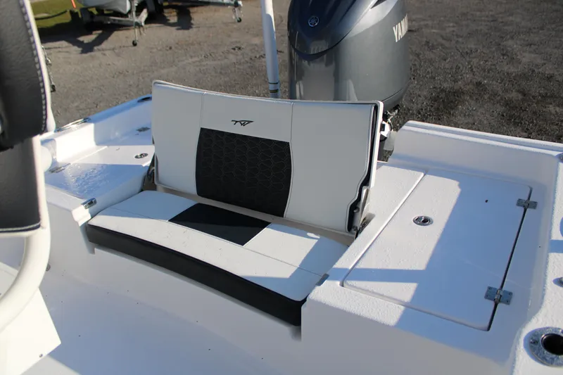 Slide: The Image of 2025 Tidewater 2210 Carolina Bay boat seat and deck with Yamaha engine. - 18