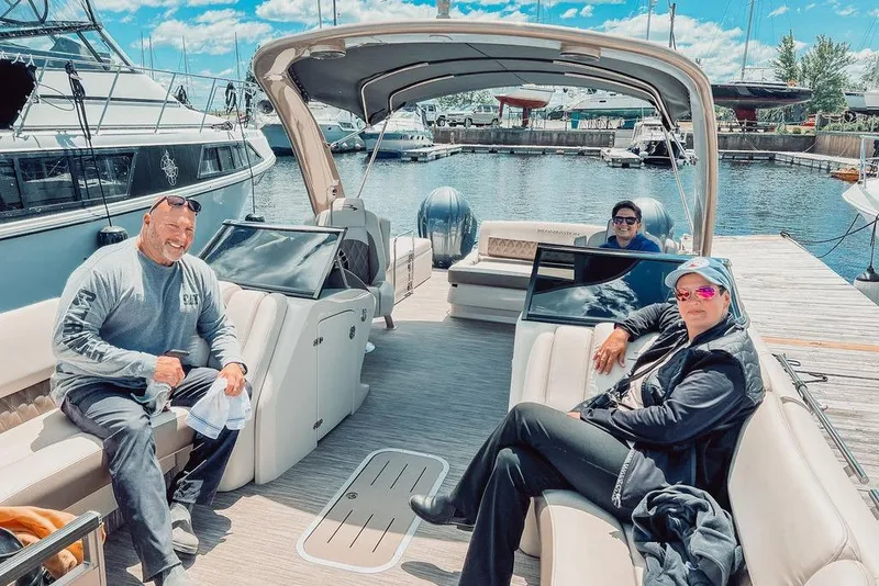 Slide: The Image of 2021 Bennington 27 QXSBWA X2 boat interior with steering wheel and control panel. - 10