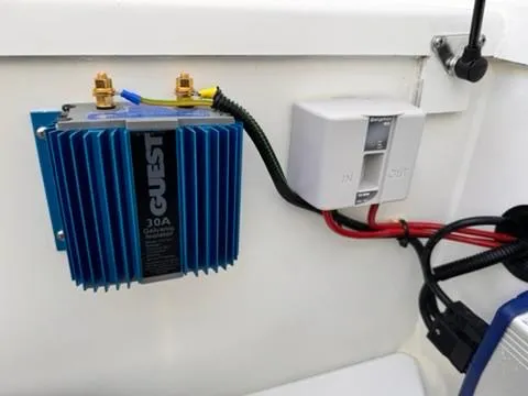 Slide: The Image of Electrical components on a 2023 Jeanneau Leader 7.5 CC Series 3 boat. - 19