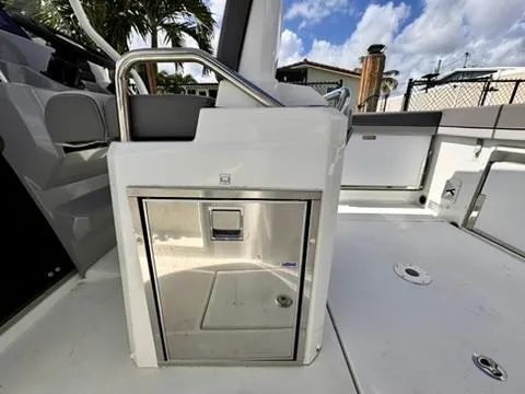 Slide: The Image of 2023 Jeanneau Leader 7.5 CC Series 3 boat interior with stainless steel storage compartment. - 23