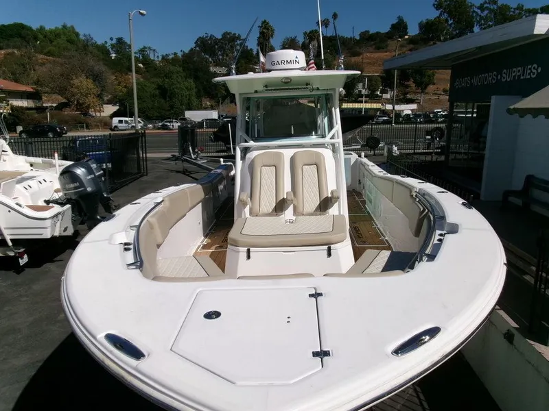 Slide: The Image of 2018 Sea Fox 328 Commander boat with spacious seating and modern design. - 44