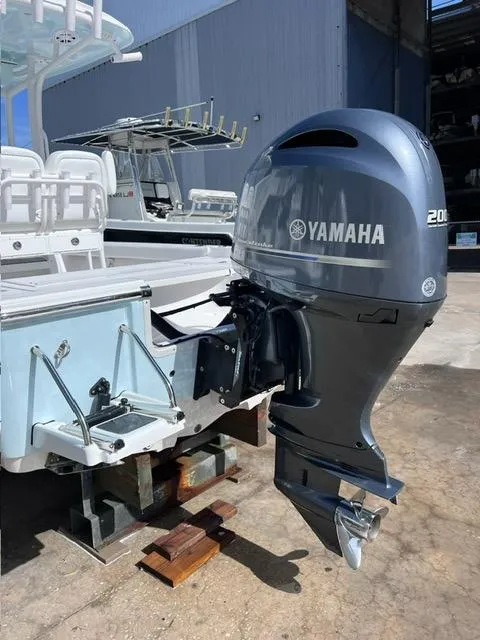 Slide: The Image of 2023 Sportsman Masters 227 Bay Boat with Yamaha 200 outboard motor. - 20