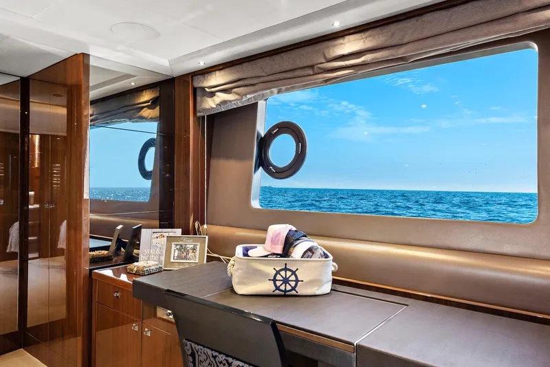 Slide: The Image of Luxurious 2015 Princess 72 Motor Yacht with spacious deck and ocean view. - 18