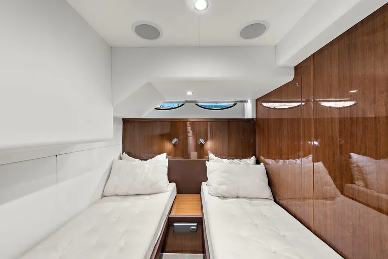 Slide: The Image of Luxurious interior of 2015 Princess 72 Motor Yacht with elegant seating and ocean view. - 22