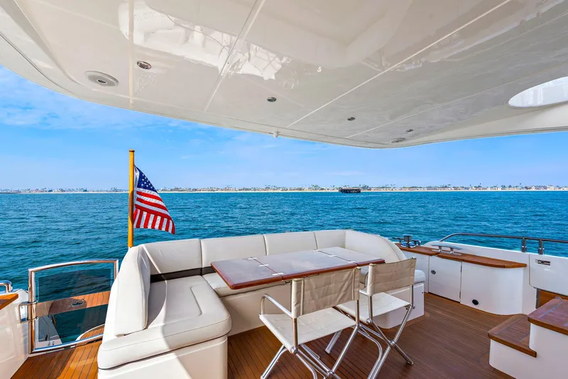 Slide: The Image of Luxurious bedroom interior of 2015 Princess 72 Motor Yacht with ocean view and elegant decor. - 28