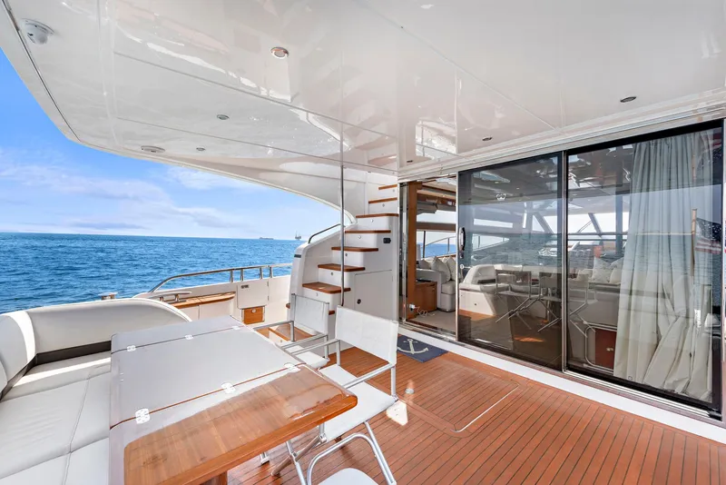 Slide: The Image of Luxurious cabin interior of 2015 Princess 72 Motor Yacht with twin beds and elegant decor. - 32