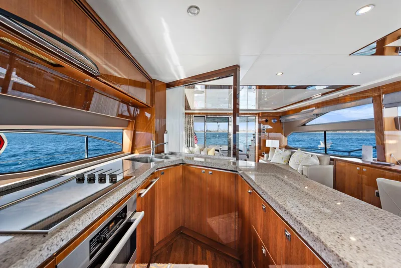 Slide: The Image of Luxurious helm of 2015 Princess 72 Motor Yacht with ocean view. - 6
