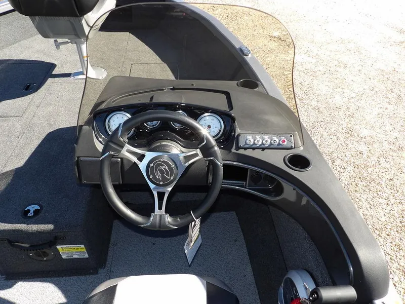 Slide: The Image of Interior of 2025 Crestliner 1750 Fish Hawk SC boat with rod storage system. - 21