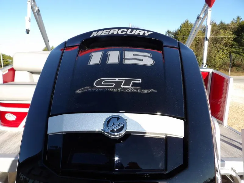 Slide: The Image of Mercury 115 CT outboard motor on 2025 Bennington 21 SLJ boat. - 34
