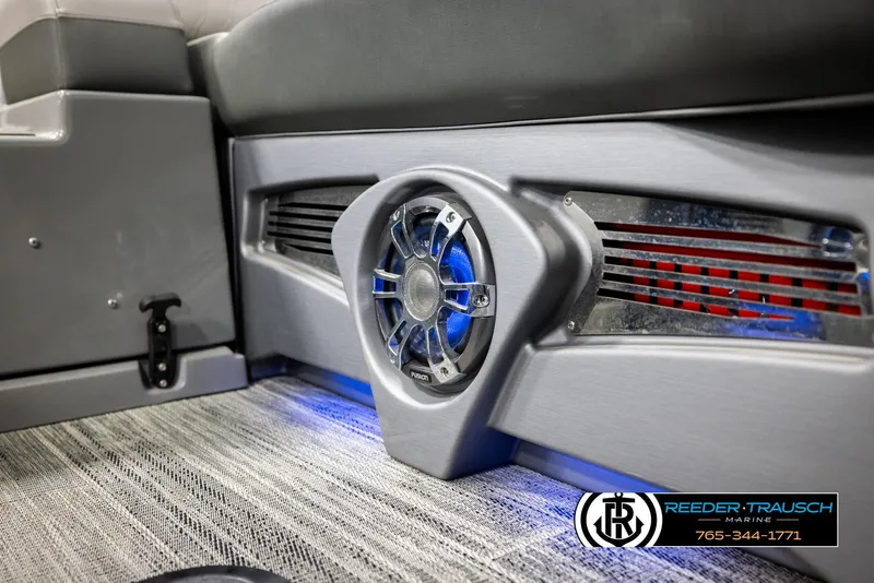 Slide: The Image of 2022 Avalon Waketoon interior with illuminated speaker and modern design elements. - 16