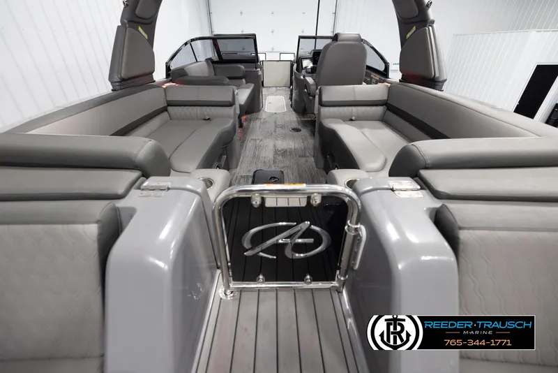 Slide: The Image of 2022 Avalon Waketoon interior with gray seating and modern design. - 9