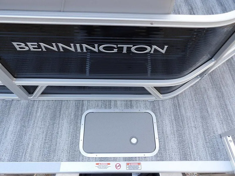 Slide: The Image of 2025 Bennington 21 SL pontoon boat deck with sleek design. - 33
