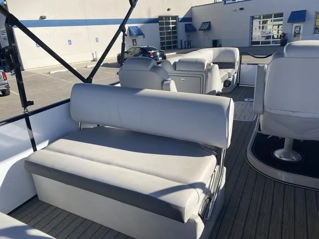 Slide: The Image of 2022 G3 SL boat interior with white seating and modern design. - 14