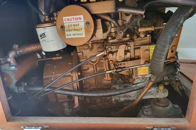 Slide: The Image of Engine of a 1988 Catalina 30 sailboat. - 18