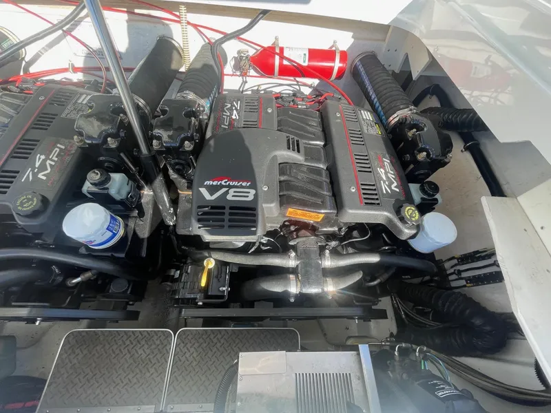 Slide: The Image of Twin MerCruiser V8 engines in a 1998 Formula 312FASTECH boat. - 25