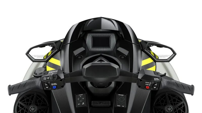 Slide: The Image of 2025 Yamaha WaveRunner GP HO dashboard with advanced controls and sleek design. - 2