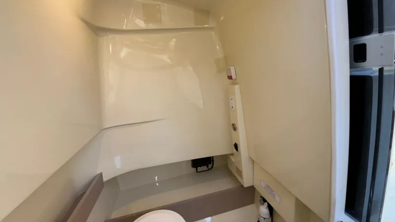 Slide: The Image of 2024 Capoforte FX270 boat interior cabin with modern design and amenities. - 48