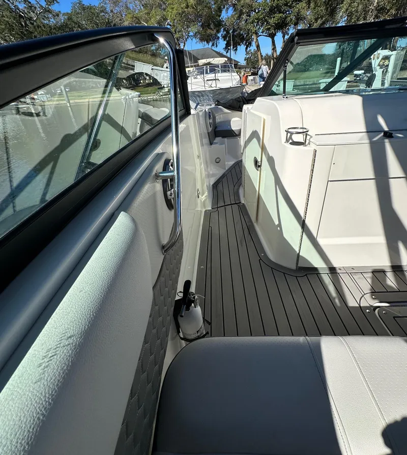 Slide: The Image of 2022 Sea Ray SDX 250 Outboard interior with sleek design and modern features. - 9