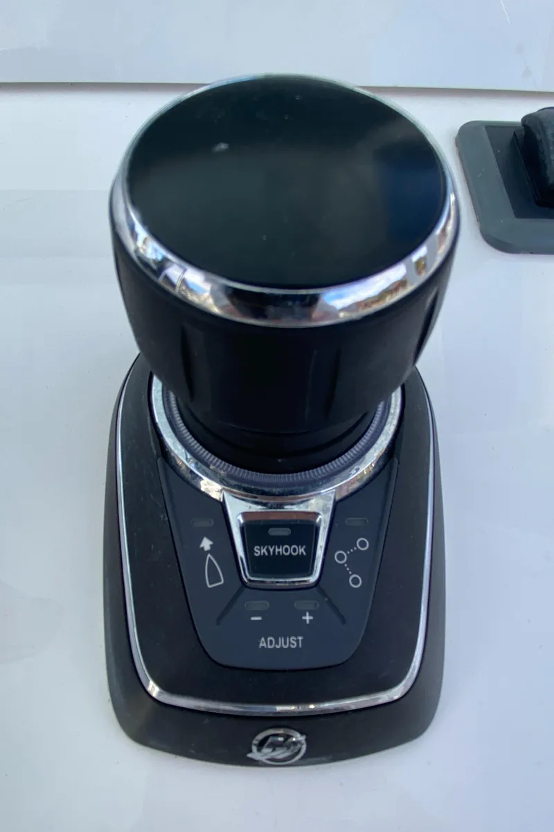 Slide: The Image of Joystick control panel of 2023 Invincible 46 Catamaran Plus Quad Axle Trailer. - 15