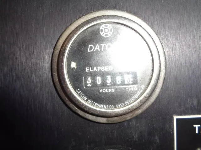 Slide: The Image of Datcon elapsed hours gauge on 1989 Hatteras 67 Cockpit Motor Yacht, showing 6036 hours. - 34