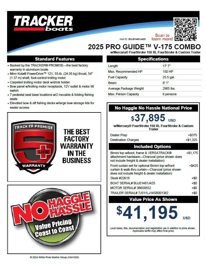 Slide: The Image of Tracker Pro Guide V-175 Combo 2025 - 61