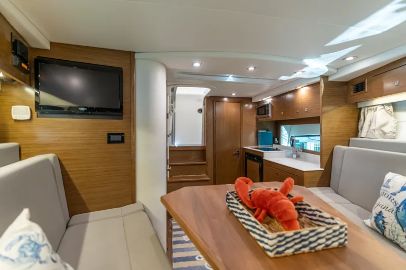 Slide: The Image of Luxurious interior of 2017 Cruisers Yachts 390 Express Coupe with modern amenities. - 39