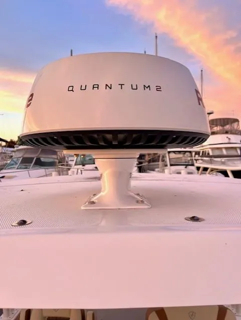 Slide: The Image of Century 24 Resorter 2020 boat with Quantum radar against sunset sky. - 20