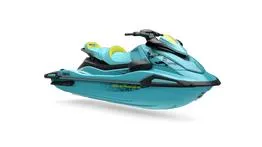 Slide: The Image of 2025 Yamaha WaveRunner VX Limited Ho in vibrant blue and yellow design. - 3