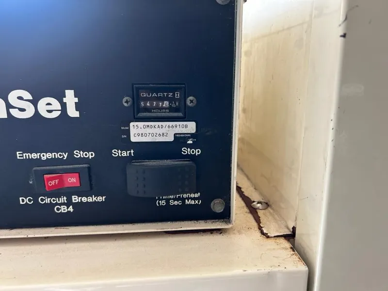 Slide: The Image of Close-up of control panel on 1999 Viking Conv Sport Fisher boat. - 30