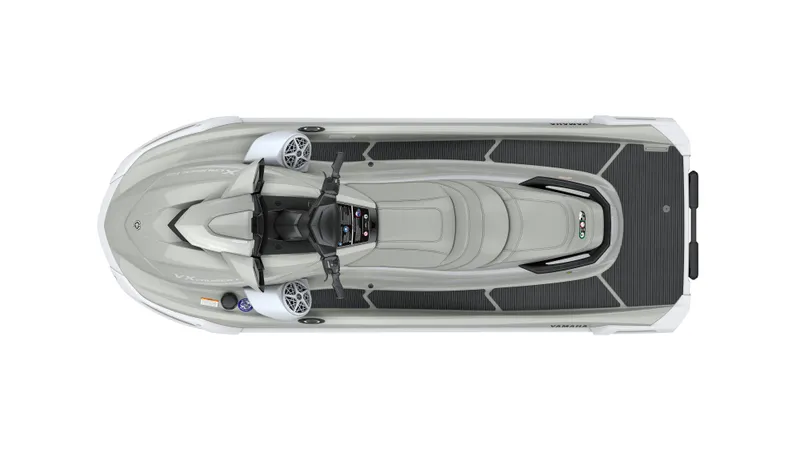 Slide: The Image of 2025 Yamaha WaveRunner VX Cruise HO, top view, sleek design, gray color. - 4