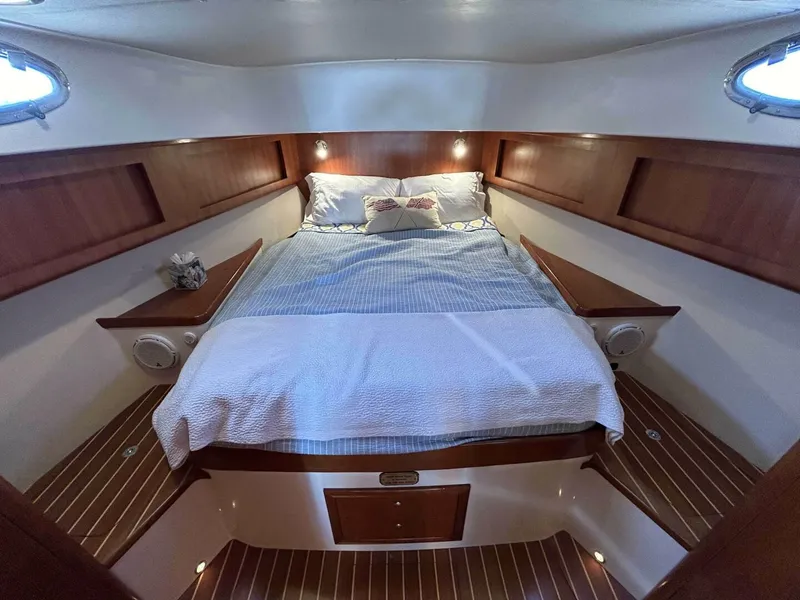 Slide: The Image of Luxurious interior of 2008 Rivolta Coupe 4.5 yacht with kitchenette and seating area. - 11