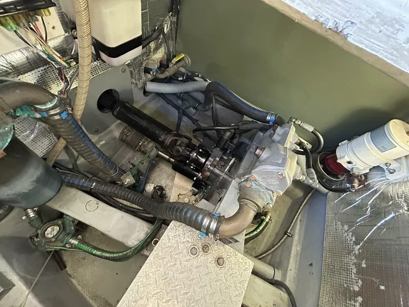 Slide: The Image of Cozy wooden interior of 2008 Rivolta Coupe 4.5 with blue cushioned bed. - 28