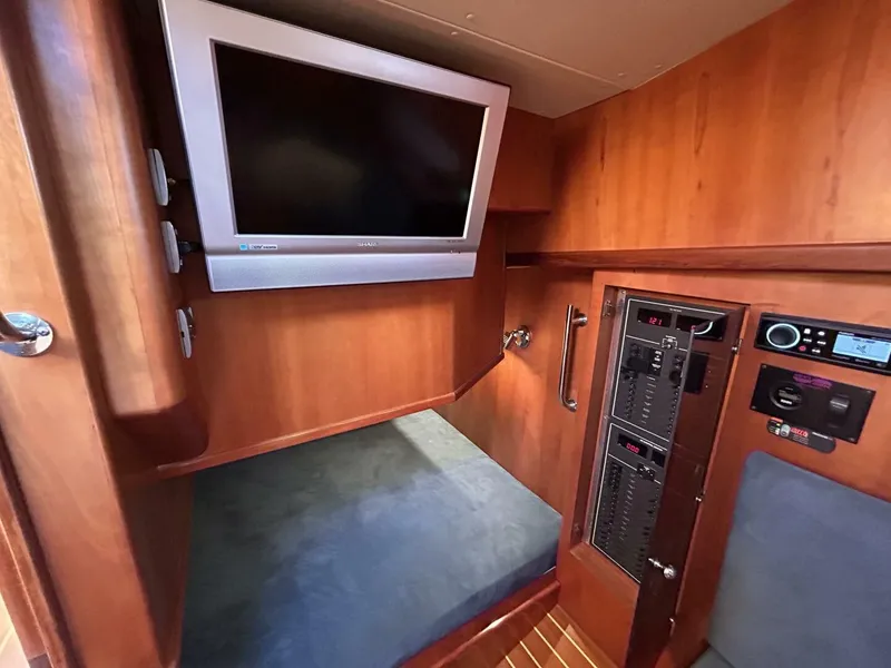 Slide: The Image of Interior of 2008 Rivolta Coupe 4.5 yacht with kitchen and seating area. - 6