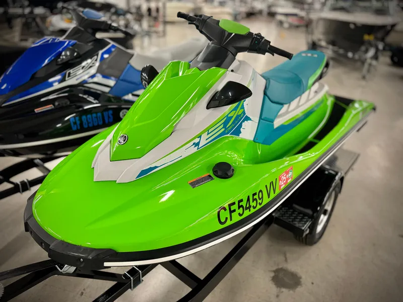 The Image of 2022 Yamaha WaveRunner EX in vibrant green on display. - 0