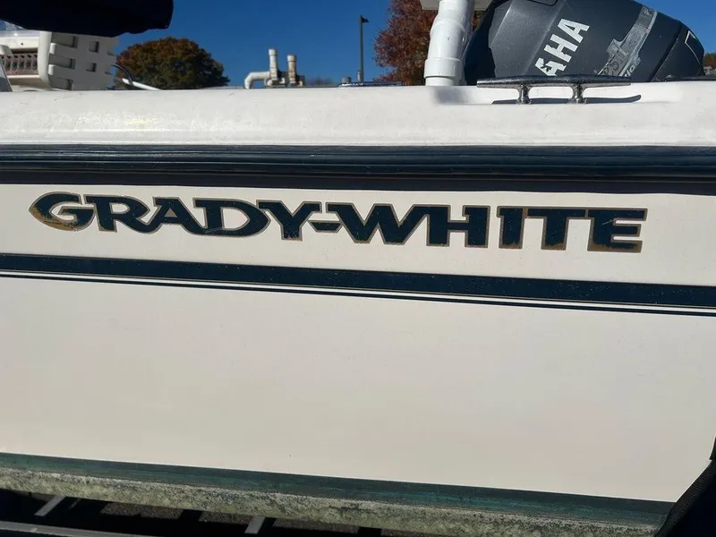 Slide: The Image of Grady-White 202 Adventure boat, 2000 model, side view with Yamaha engine. - 12