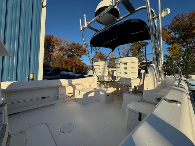 Slide: The Image of 2000 Grady-White 202 Adventure boat interior with seating and canopy. - 7