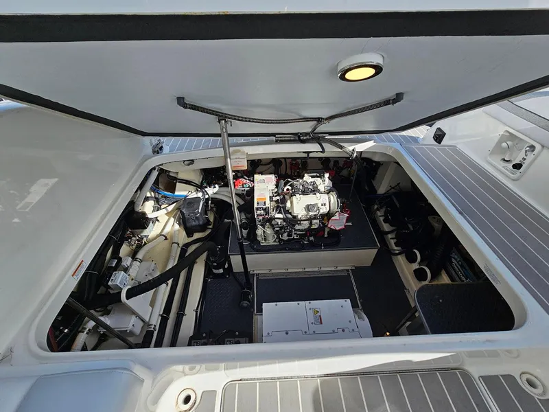 Slide: The Image of Engine compartment of 2023 Formula 350 Crossover Bowrider, showcasing modern marine engineering. - 40