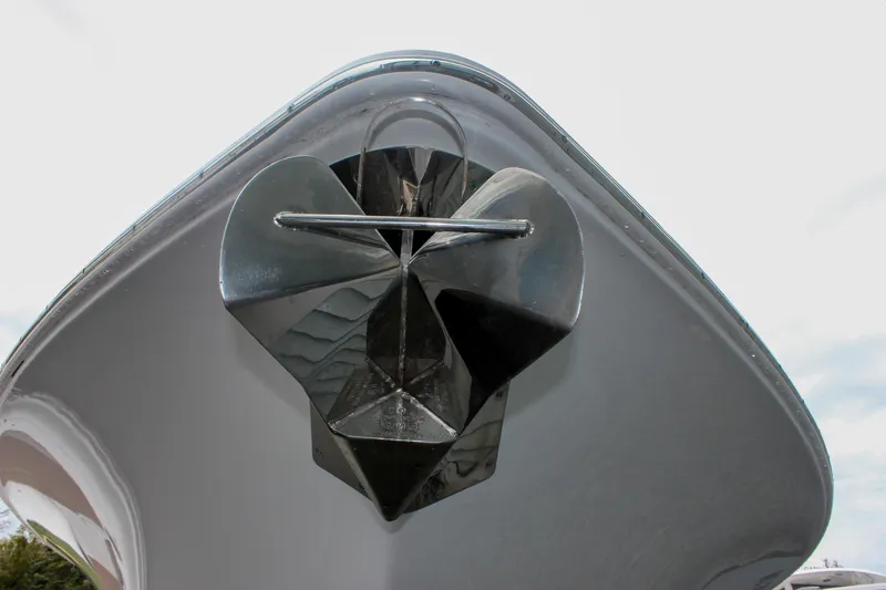 Slide: The Image of Bow of 2021 Sea Hunt Ultra 265 SE boat with anchor. - 35