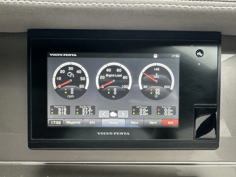Slide: The Image of Volvo Penta engine display on 2019 Galeon 650 Sky yacht dashboard. - 43