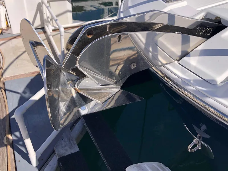 Slide: The Image of Shiny anchor on 2018 Jeanneau NC 895 boat, docked at marina. - 40