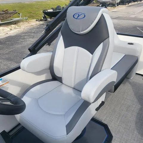 Slide: The Image of 2025 Veranda Vista Sport 20 RC boat seat with sleek design and comfortable upholstery. - 20