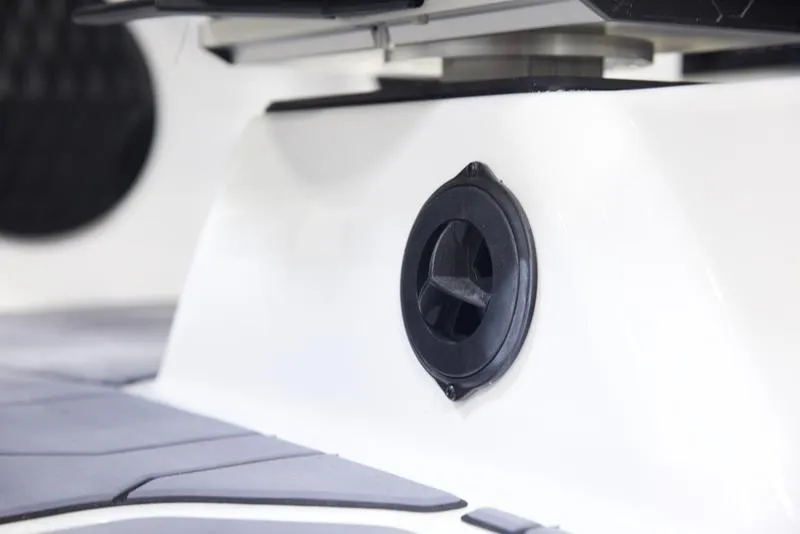 Slide: The Image of Close-up of 2025 Malibu 22 MXZ boat speaker detail. - 17