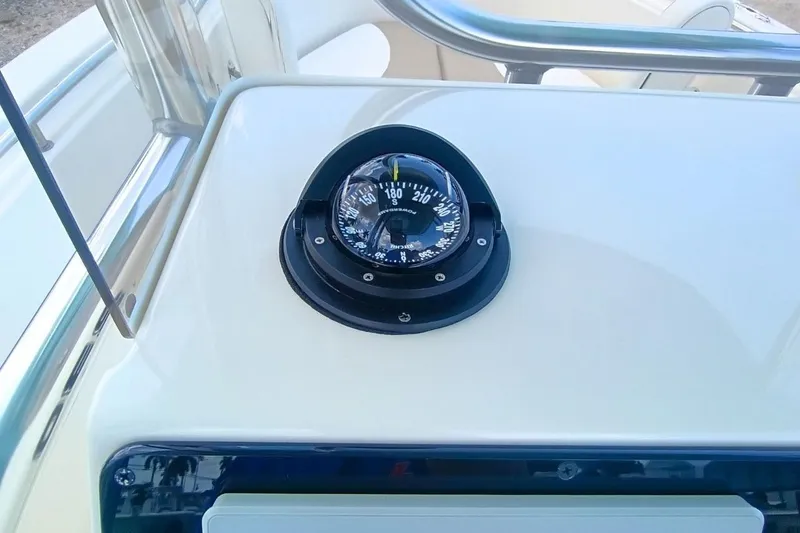 Slide: The Image of Compass on 2025 Bulls Bay 230 Center Console boat dashboard. - 24