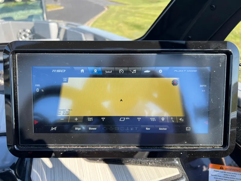 Slide: The Image of Yamaha Boats 222XD 2025 dashboard display with navigation and control features. - 28