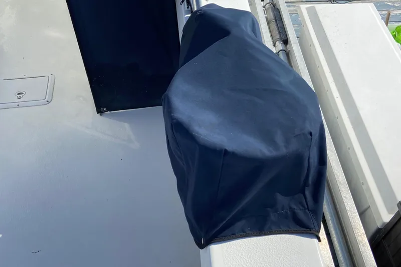 Slide: The Image of Covered equipment on 2018 Judge 27 Chesapeake XL boat deck. - 19