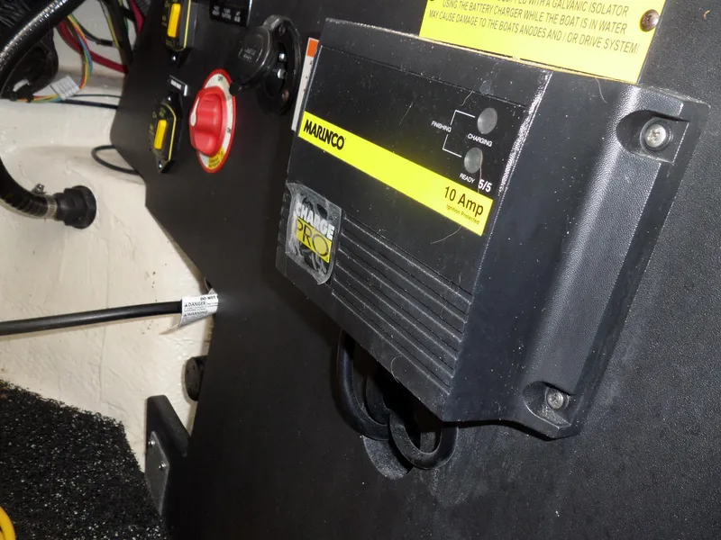 Slide: The Image of Marinco 10 Amp charger in 2020 Regal LS6 boat interior. - 33
